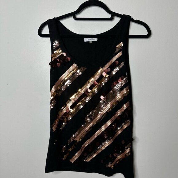 Calvin Klein black sparkly top - Picture 2 of 6
